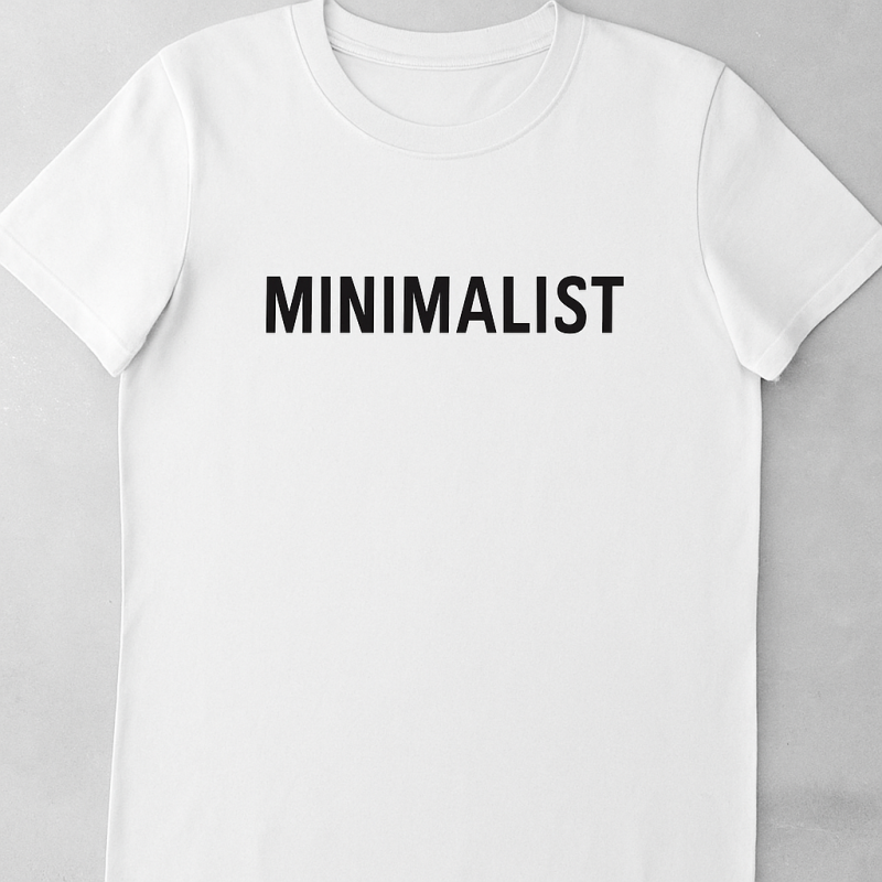 Minimalist White Letter Tee