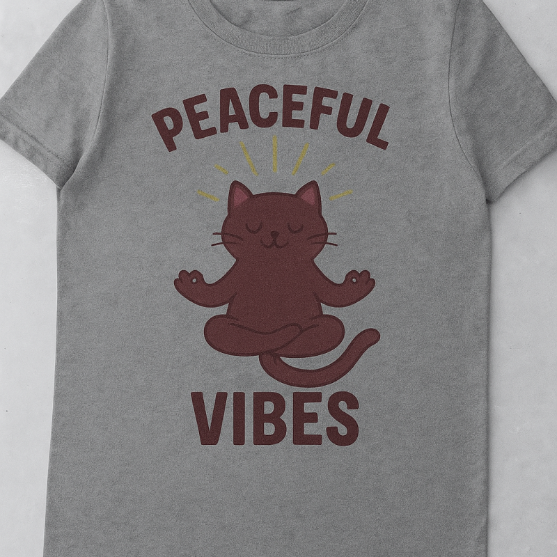 Peaceful Vibes Cat Tee